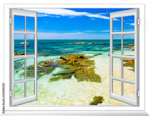 sea view open window