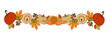 Hand drawn Happy Thanksgiving  typography poster. Autumn Celebration, pumpkin, pumpkin pie, leaves, background for postcard.