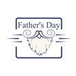 Happy Father s Day, the image of a male beard with the inscription. Vector illustration