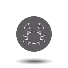 Wall Mural - Crab line icon. Crustaceans, claw, shell. Seafood concept. Can be used for topics like shellfish, wildlife, beach, sea food market