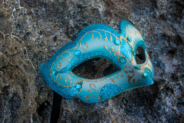 Wall Mural - masquerade party mask on beach view