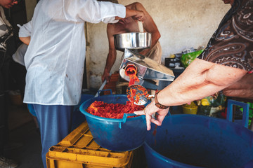 Making of tomato sauce