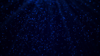 Fototapete - Dust particles. Abstract background of particles. Cosmic galaxy illustration. 3d rendering.