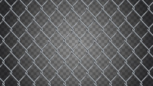 Seamless  Realistic Chain Link Fence Background.  Vector Mesh Is