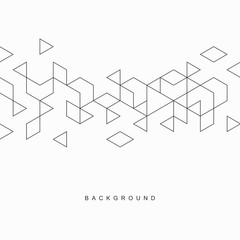 Geometric abstract background in style line art.