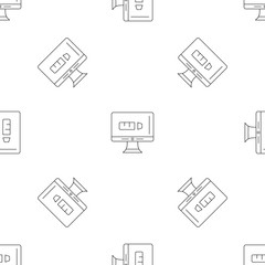Poster - Internet social media pattern seamless vector repeat geometric for any web design