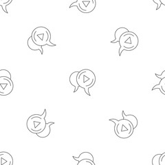 Poster - Audio chat bubble pattern seamless vector repeat geometric for any web design