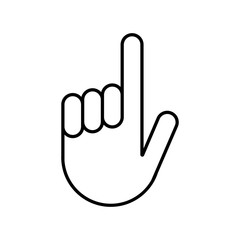 Fototapete - Hand icon on white background. Vector illustration.