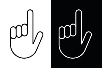 Fototapete - Hand icon on white background. Vector illustration.