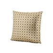 Golden Triangle pattern cushion isolated on white background