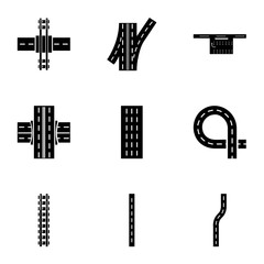 Poster - Rotary motion icons set. Simple set of 9 rotary motion vector icons for web isolated on white background
