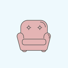Poster - Armchair icon on white background