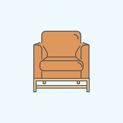 Poster - Armchair icon on white background