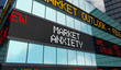 Market Anxiety Stock Ticker Building 3d Illustration