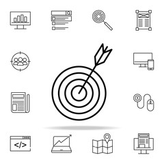 Poster - target icon. seo and online marketing icons universal set for web and mobile