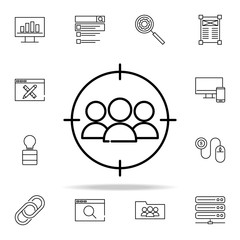 Poster - purpose of the audience icon. seo and online marketing icons universal set for web and mobile