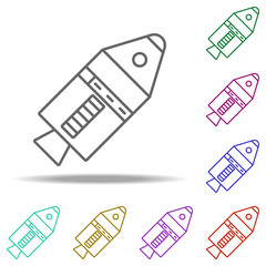 Poster - space capsule icon. Elements of Cartooning space in multi color style icons. Simple icon for websites, web design, mobile app, info graphics