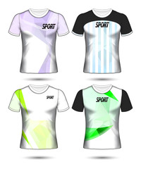 Set of soccer or football jersey template t-shirt style, Design your football club vector illustration