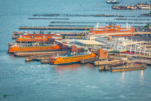 New York, NY / USA - ‎August ‎7, ‎2018: Staten Island Ferry Pier