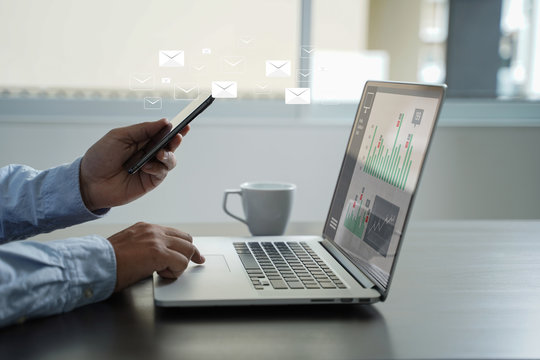 Mail Communication Connection message to mailing contacts phone Global Letters Concept
