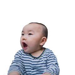 Portrait photo of Cutie and handsome asian boy baby or infant