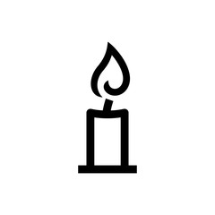 Canvas Print - Burning candle icon