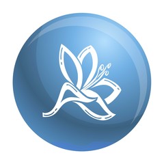 Poster - Plyumeriya flower icon. Simple illustration of plyumeriya flower vector icon for web design isolated on white background