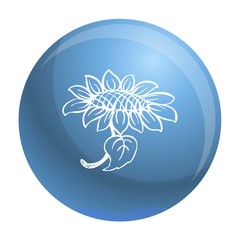 Poster - Sunflower icon. Simple illustration of sunflower vector icon for web design isolated on white background