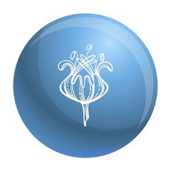 Poster - Rose flower icon. Simple illustration of rose flower vector icon for web design isolated on white background