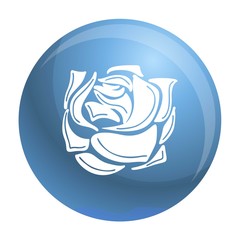 Poster - Decorative rose icon. Simple illustration of decorative rose vector icon for web design isolated on white background