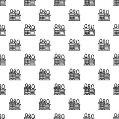 Poster - Ecologic house pattern seamless repeat background for any web design