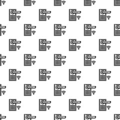 Poster - Smart door lock pattern seamless repeat background for any web design