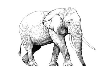 Elephant hand drawn illustrations