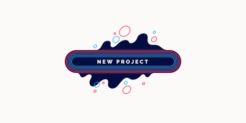 Poster - modern poster with splatter. illustration minimal flat style
