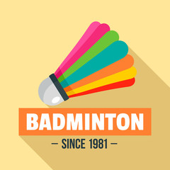 Poster - badminton logo. flat illustration of badminton vector logo for web design