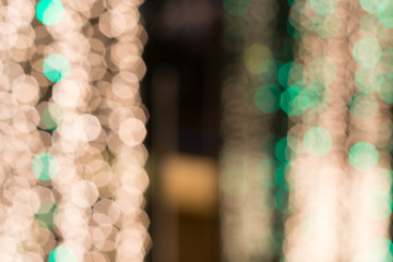 Wall Mural - christmas lights bokeh background or blurred circle lights abstract background
