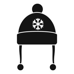 Poster - red winter hat icon. simple illustration of red winter hat vector icon for web design isolated on wh