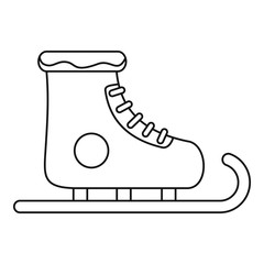 Canvas Print - Winter skates icon. Outline winter skates vector icon for web design isolated on white background