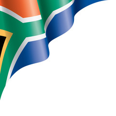 south africa flag, vector illustration on a white background