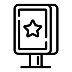 Poster - Street light box icon. Outline street light box vector icon for web design isolated on white background