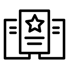 Poster - Star paper icon. Outline star paper vector icon for web design isolated on white background