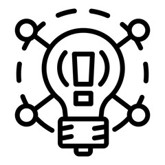 Poster - Creative idea bulb icon. Outline creative idea bulb vector icon for web design isolated on white background