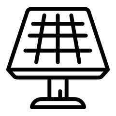 Poster - Solar panel icon. Outline solar panel vector icon for web design isolated on white background