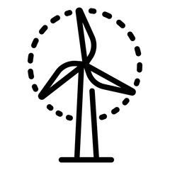 Poster - Wind turbine icon. Outline wind turbine vector icon for web design isolated on white background