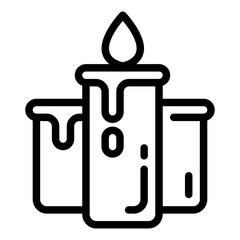 Poster - candle icon. outline candle vector icon for web design isolated on white background