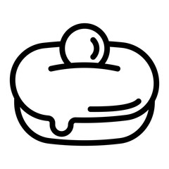 Poster - Jewish sweet bakery icon. Outline jewish sweet bakery vector icon for web design isolated on white background