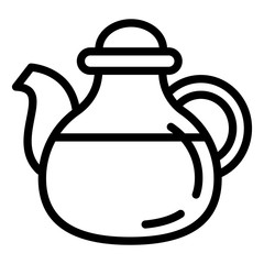 Poster - Tea pot icon. Outline tea pot vector icon for web design isolated on white background