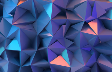 Poster - Abstract polygonal background. 3D render.