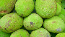 Jack Fruits In Fresh Food Market, Thailand, Jack Fruit For Background.