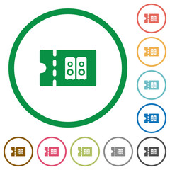 Poster - Hi-fi shop discount coupon flat icons with outlines